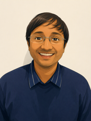 Illustrated portrait of Dr Jagat Satapathy